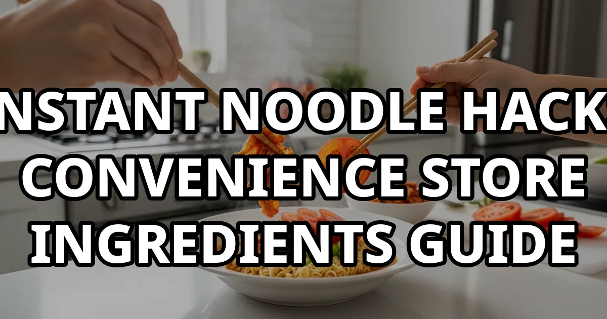 Instant Noodle Hacks Using Convenience Store Ingredients