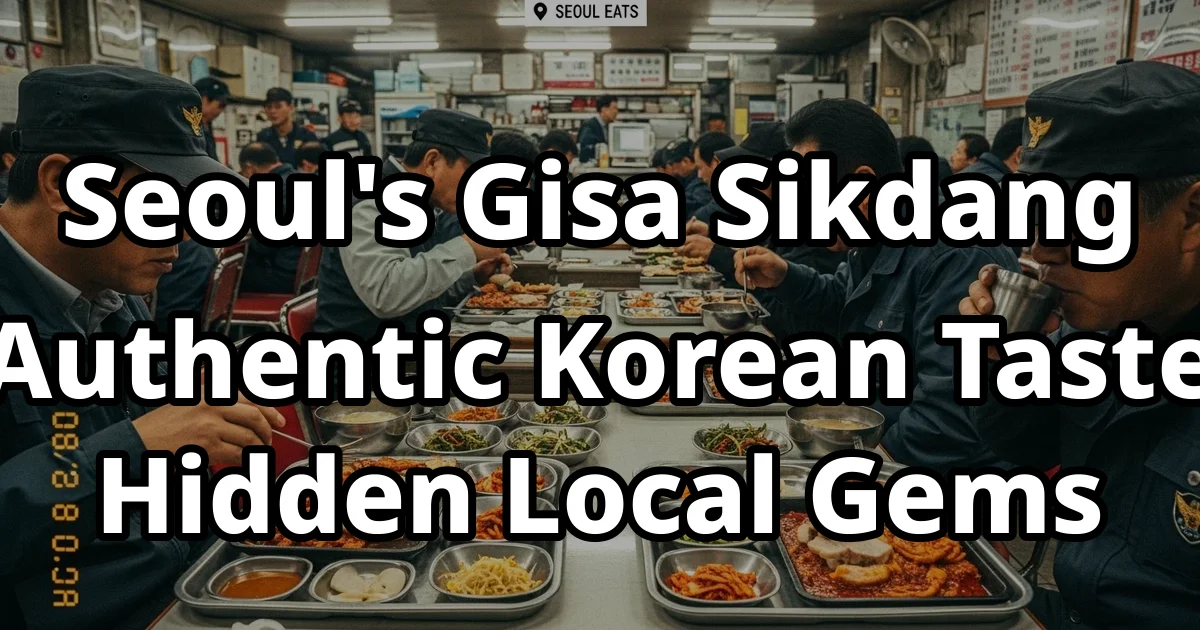 Gisa Sikdang Seoul Authentic Driver Restaurants Guide