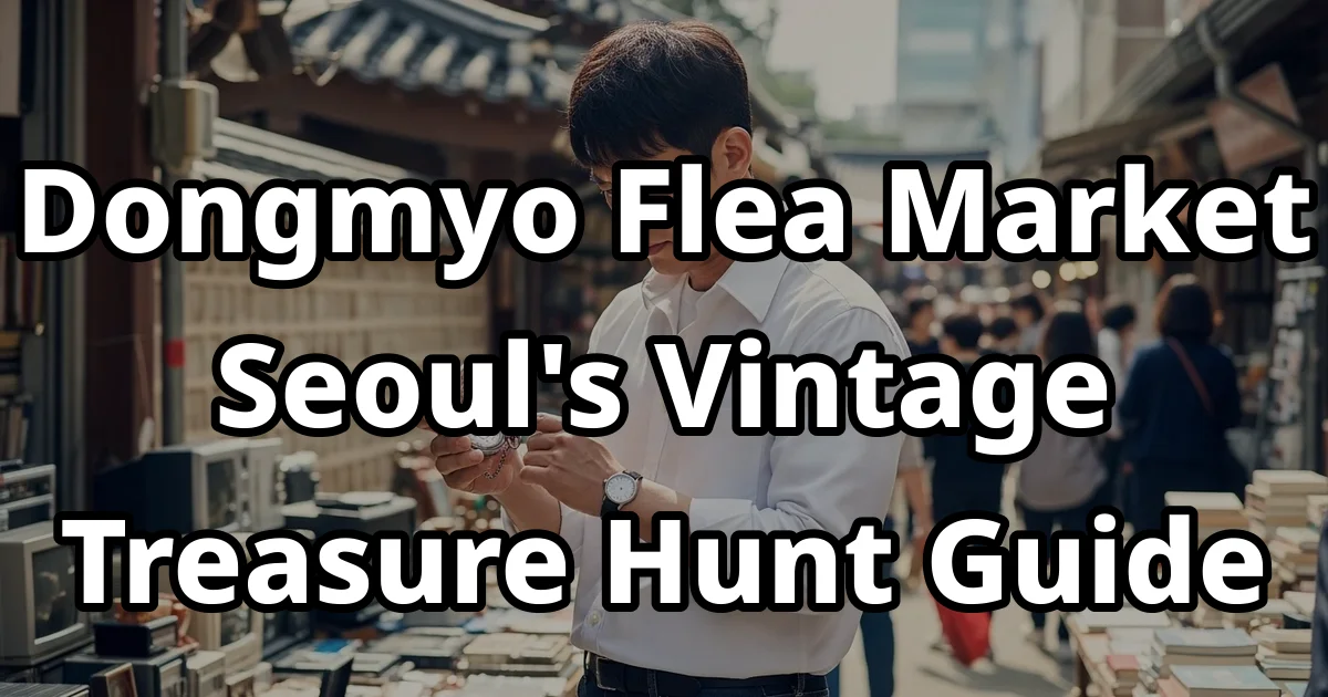 Dongmyo Flea Market Guide Discover Vintage Seoul Treasures