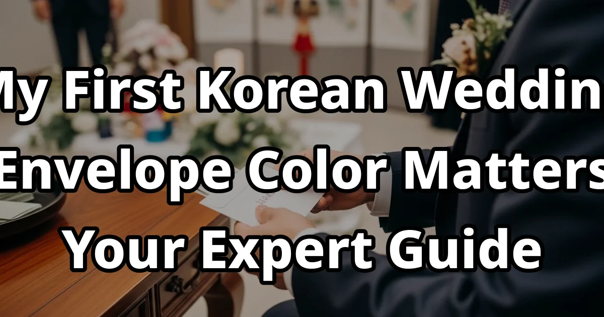 Korean Wedding Etiquette Your Guide to Chug-ui-geum and Envelope Color