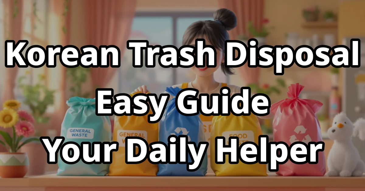 Korean Trash Disposal Guide Rules Regulations