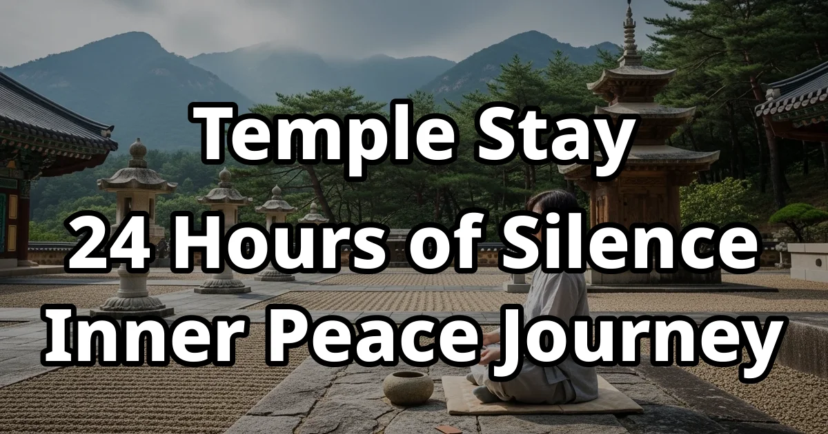 Temple Stay 24 Hours of Silence in the Mountains Guide