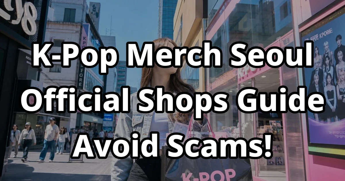 K-Pop Merch Seoul Official Shops Scams Guide