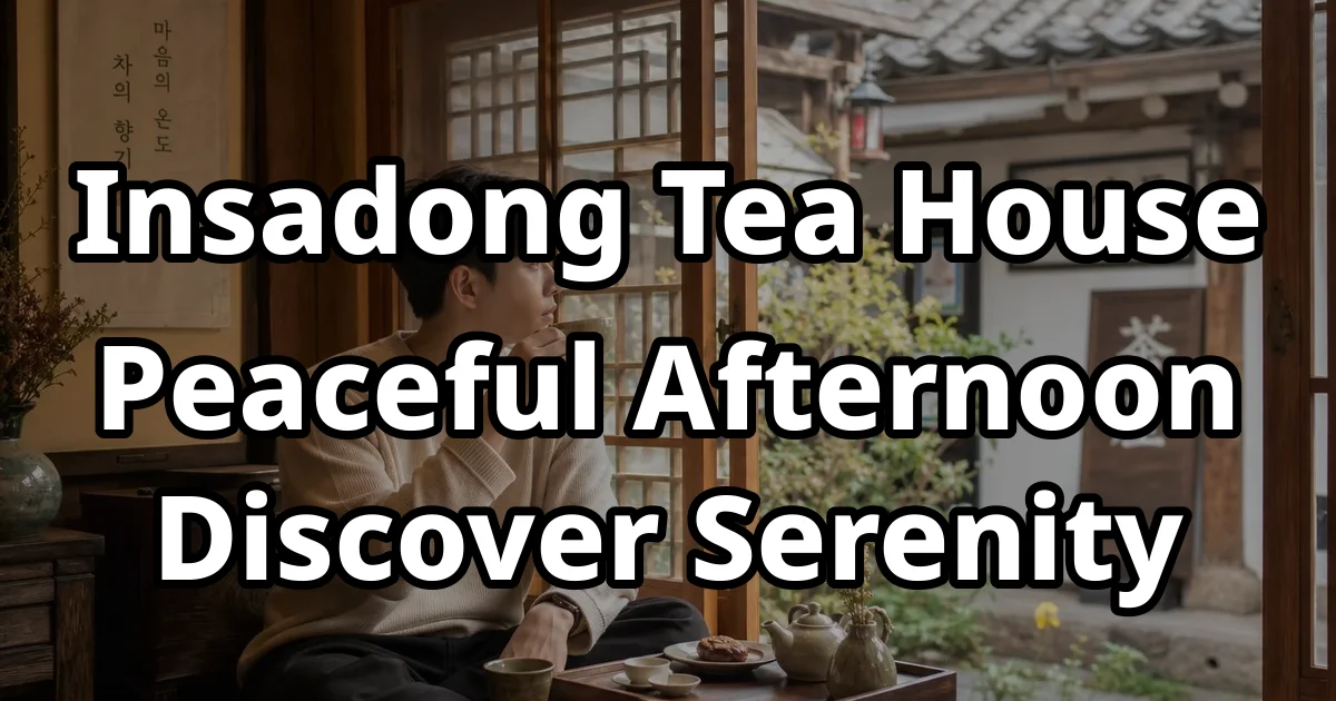 Insadong Tea House Quiet Afternoon Cultural Escape