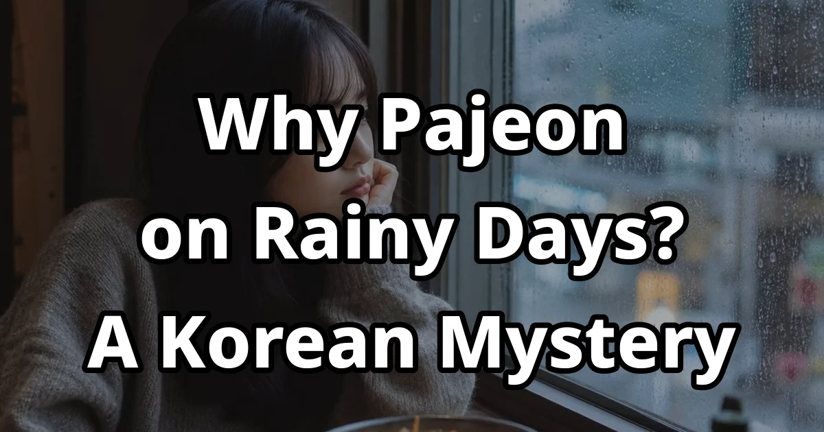 Pajeon Rainy Days Korean Tradition Unveiled